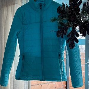 Women's Teal Puffer Jacket